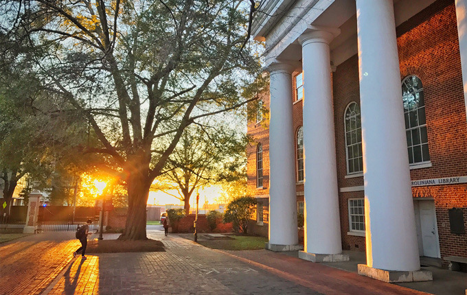 sunset at The Caroliniana 