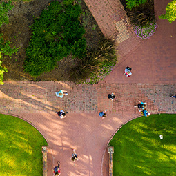 Students walking