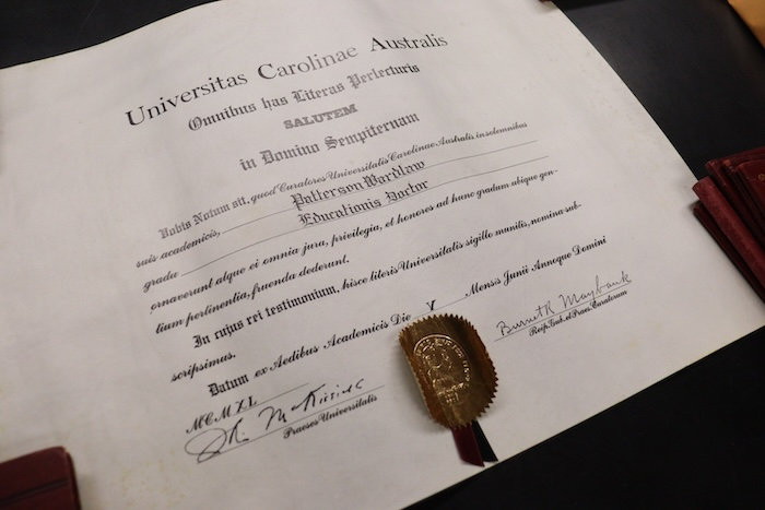 Patterson Wardlaw Diploma