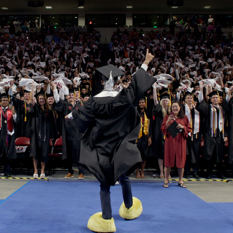 Cocky is revealed at commencement