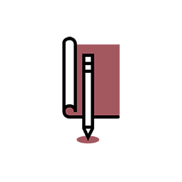 Branded pencil and paper icon