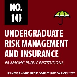 No. 10 Rissk Management and Insurance; no. 8 among public institutions