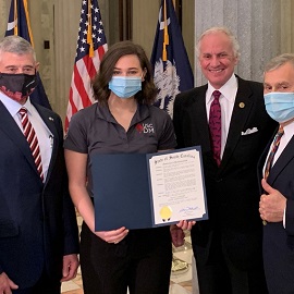 Gov. McMaster, Pres. Caslen, USCDM Pres. Grace Lady, Prisma Health Foundation Pres. Sam Tenenbaum