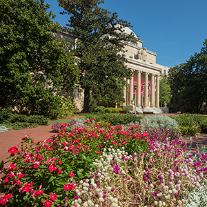 Flowers in front of the McKissick Museum