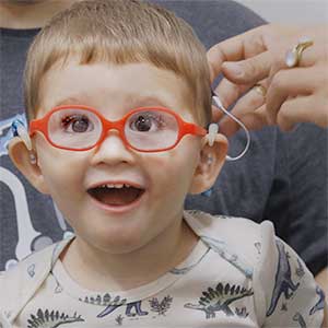 USC Montgomery Speech-Language-Hearing Clinic patient Finn